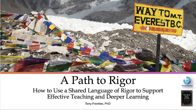 Keynotes and workshops for educators: A path to rigor